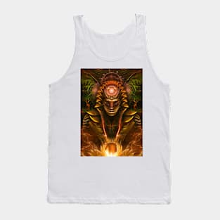 Sentinel Fractal Visionary Art Manafold Art Tank Top